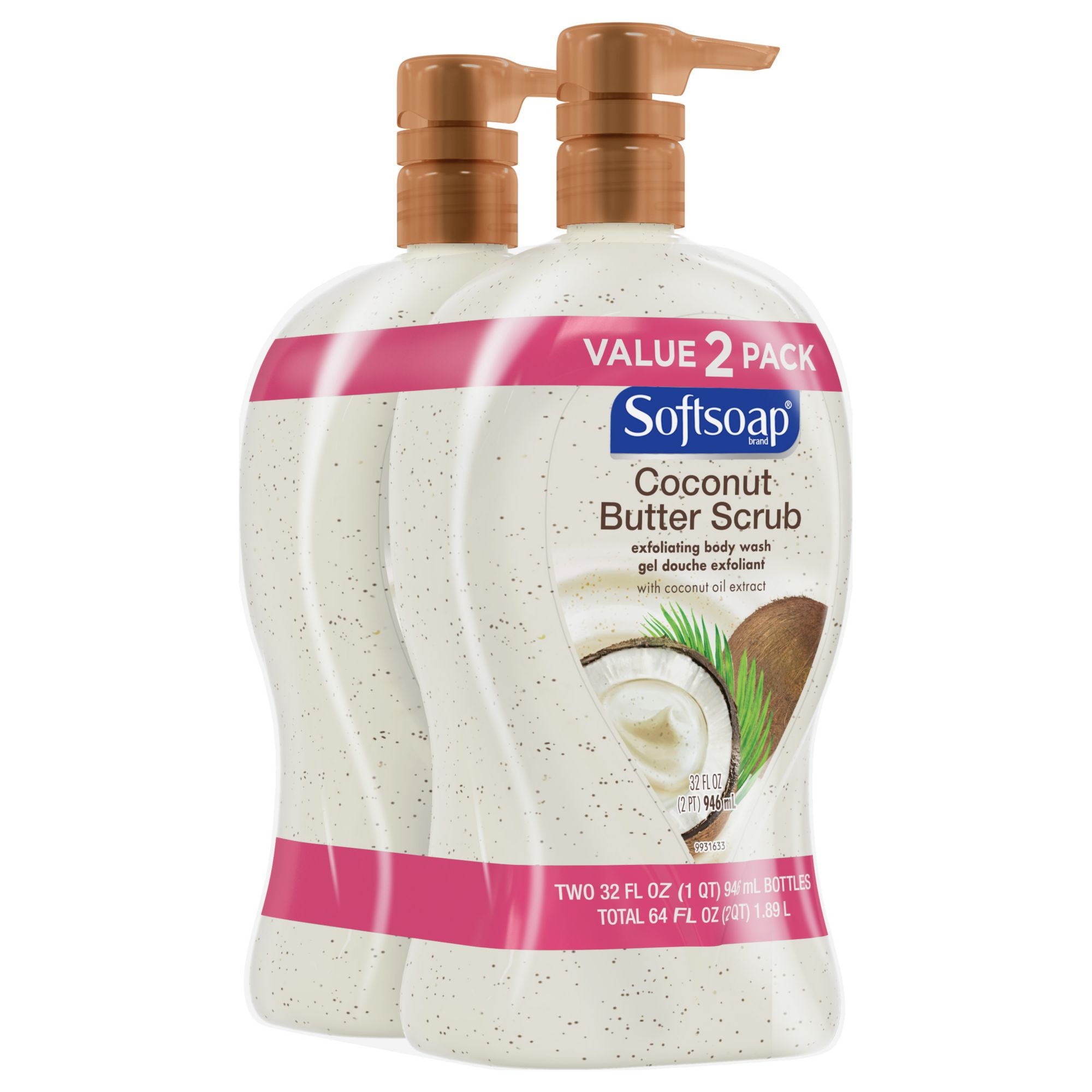 Product of Soft soap Coconut Butter Exfoliating Body Wash 2 Pk. 32 oz