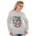 thumbnail image 3 of USA Live Free American Bald Eagle Unisex Plus Fleece Graphic Sweatshirt Brisco Brands 2X, 3 of 6