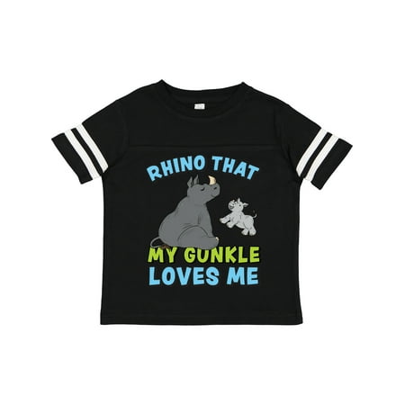 

Inktastic Rhino That My Gunkle Loves Me with Cute Rhinos Gift Toddler Boy or Toddler Girl T-Shirt