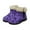 Purple, variant on CHAQLIN Women's Hiking Boots Warm Insulated Fur Lined Waterproof Snow Mini Boots Flat Round Toe Booties