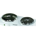 thumbnail image 5 of Brentwood 1500w Double Electric Burner, White, 5 of 6