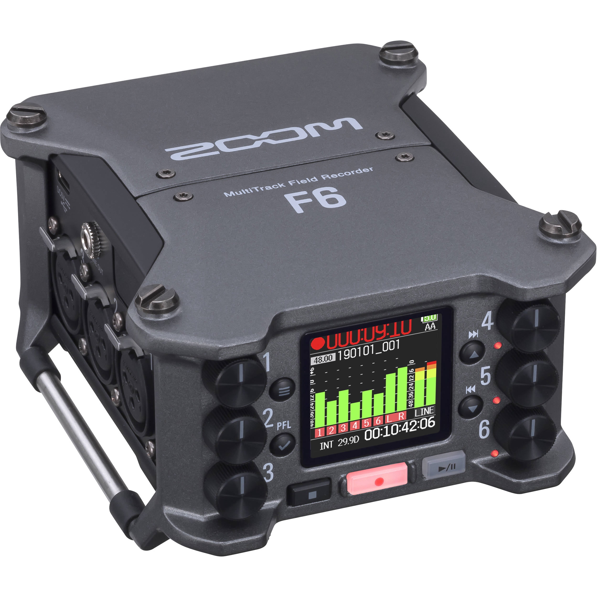 Zoom F6 Multitrack Field Recorder with 32-Bit Float Recording, 6 XLR Inputs, 192kHz Audio, Timecode Sync & SD Card Capture Bundle