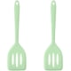 thumbnail image 2 of Juego de 2 espátulas de silicona, de goma de grado alimenticio, pequeñas espátulas de silicona, resistentes al calor, ranuradas para utensilios de cocina antiadherentes., 2 of 6