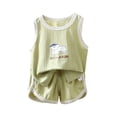 thumbnail image 2 of ITSAME Boys Outfit Set, Crewneck Printed Tank Top and Shorts Summer Casual Comfort Clothes 2-Piece Green Size 7-8, 2 of 7