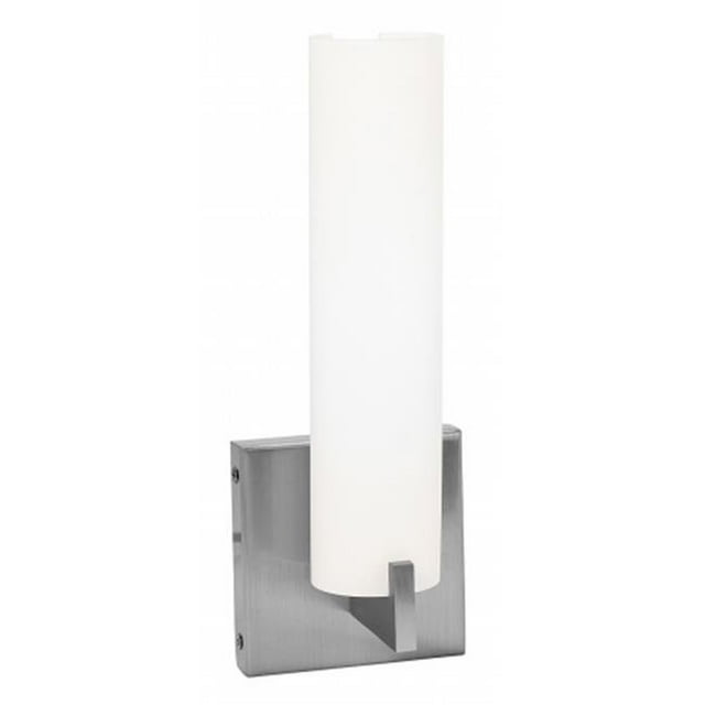 50565-BS-OPL Oracle 1 Paroi en Verre Opale Léger et Vanité - Acier Brossé