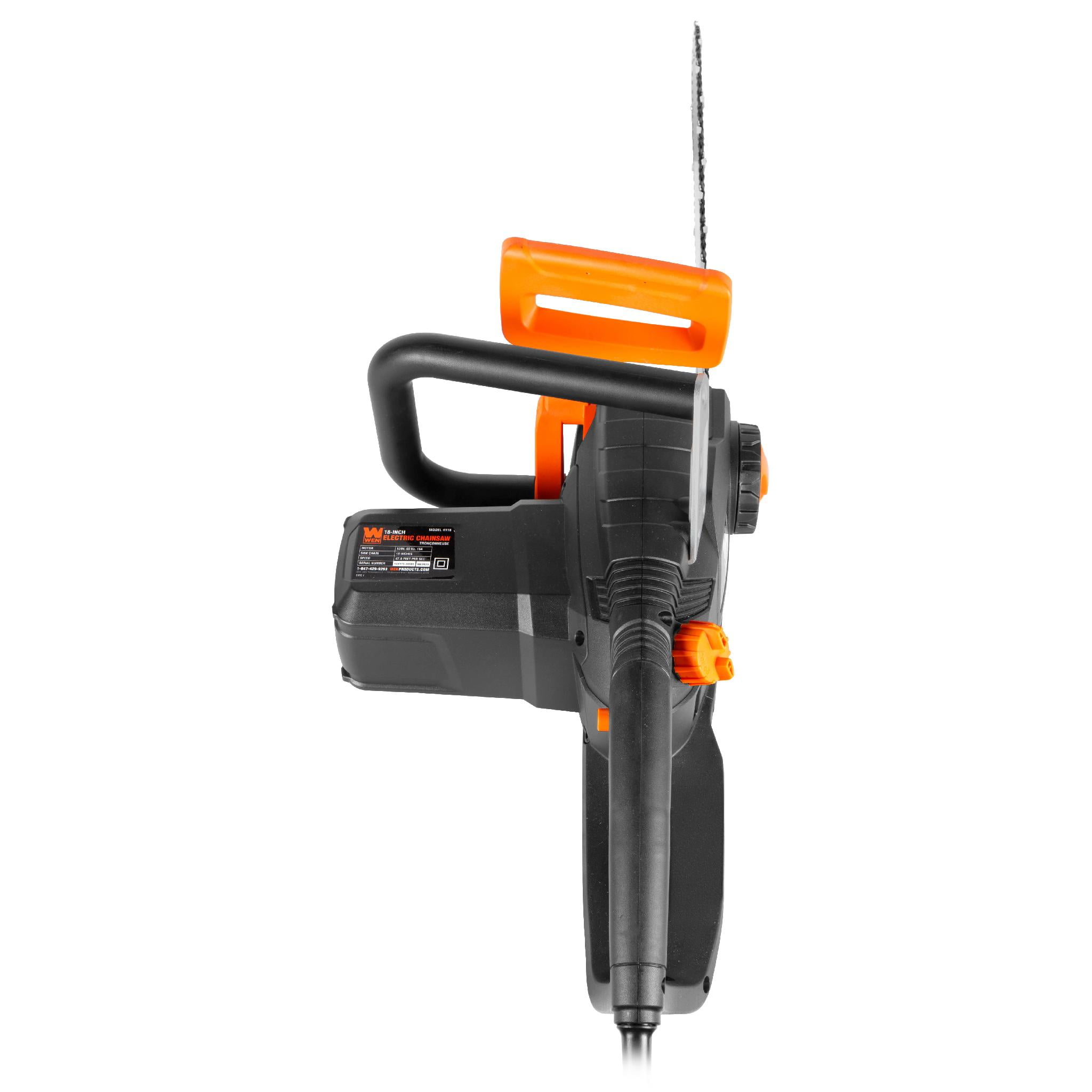 WEN 18" 15 Amp Electric Chainsaw Emission-Free, Auto-Oiling System, Lightweight Design