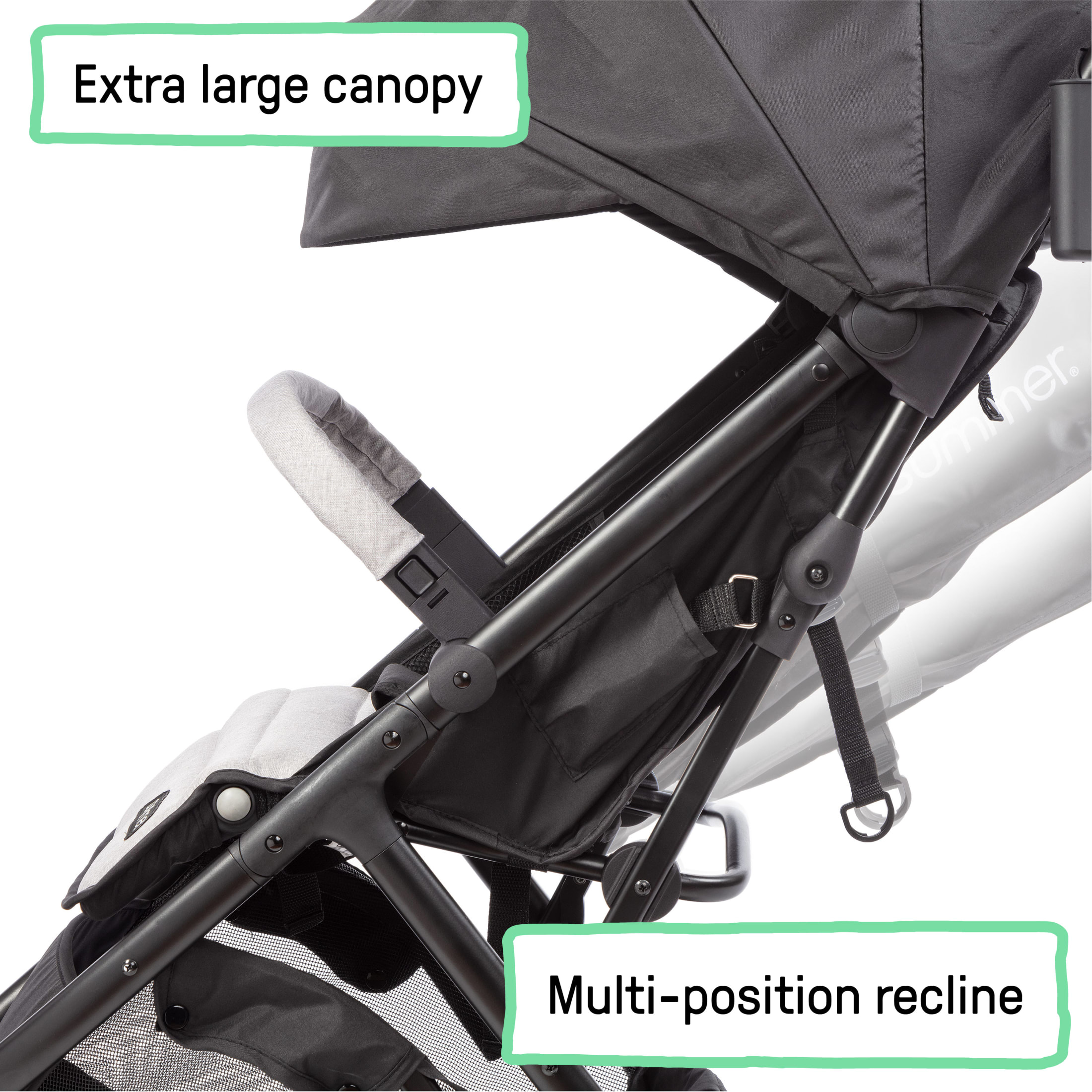 Ingenuity 3Dquickclose CS+ Compact Fold Stroller, Black photo 5