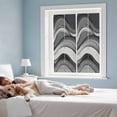 thumbnail image 4 of Black Gray Window Privacy Film Gradient Ocean Wave Modern Abstract Geometric Decorative Glass Window Film UV Blocking Static Cling Non-Adhesive Sticker Covering for Home Door 17.7 x 39.3 inches, 4 of 8