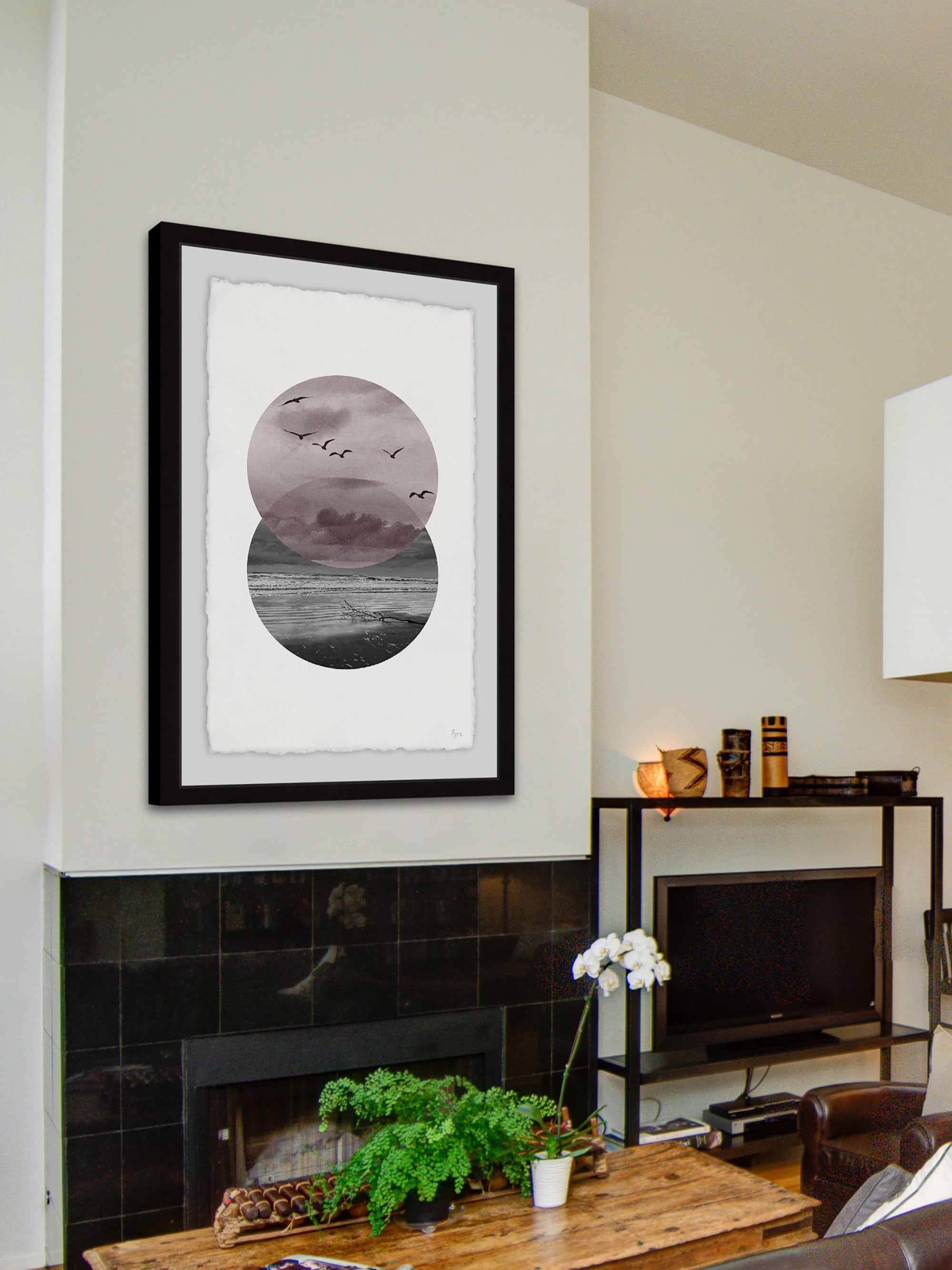 Over the Sea Framed Painting Print