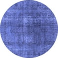 thumbnail image 1 of Ahgly Company Indoor Round Oriental Blue Industrial Area Rugs, 3' Round, 1 of 4