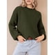 thumbnail image 3 of Suéter PRETTYGARDEN para mujer, tejido grueso oversize color verde militar, 3 of 5