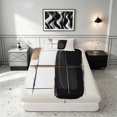 thumbnail image 4 of Manfei Mid Century Ombre Twin Sheets, Black Gold White Oil Painting Bedding, Black Reversible 3pcs1 Flat Sheet + 1 Fitted Sheet + 1 Pillowcase, 4 of 6