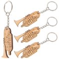 thumbnail image 1 of Music Keychain Tuba Key Ring for Decoration 4Pcs Bamboo and Zinc Alloy, 1 of 5