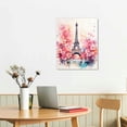 thumbnail image 2 of Nawypu  Paris Wall Art Fashion Canvas Prints Pink Room Decor Black and White Eiffel Tower Pictures Paris Rose Flowers Pink Art for Makeup Girls Room Bedroom Decor, 2 of 4