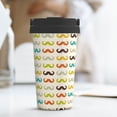 thumbnail image 6 of Goofa Colorful Mustache for Insulated Travel Coffee Mug Spill Proof Leak Proof 16 OZCoffee Tumbler Reusable Coffee Cups with Lids Thermos for Hot and Cold Drink, 6 of 8