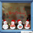 thumbnail image 4 of Pegatina Fondo de cristal de ventana de Navidad de cuatro pequeños muñecos de nieve, 4 of 5