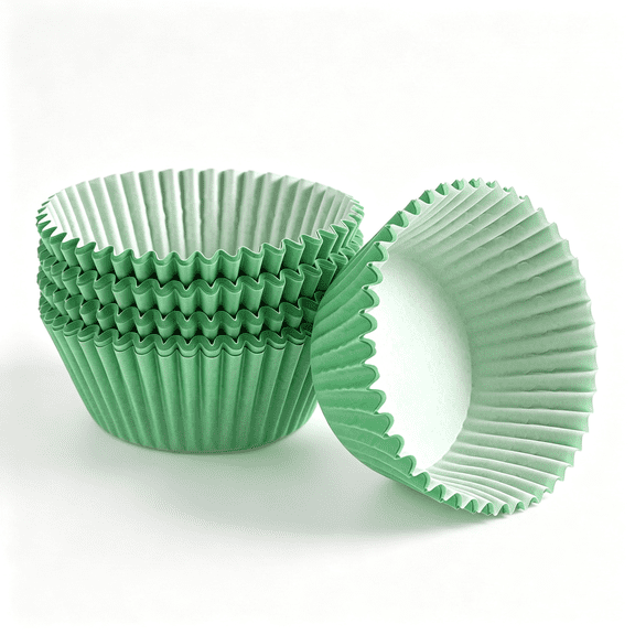 ACDANC 100 Pcs Liners Greaseproof Cupcake Green Cupcake Liners Paper Baking Cups Standard Muffin Cupcakes Wrappers Baking Cups for Wedding Birthday Party Supplies