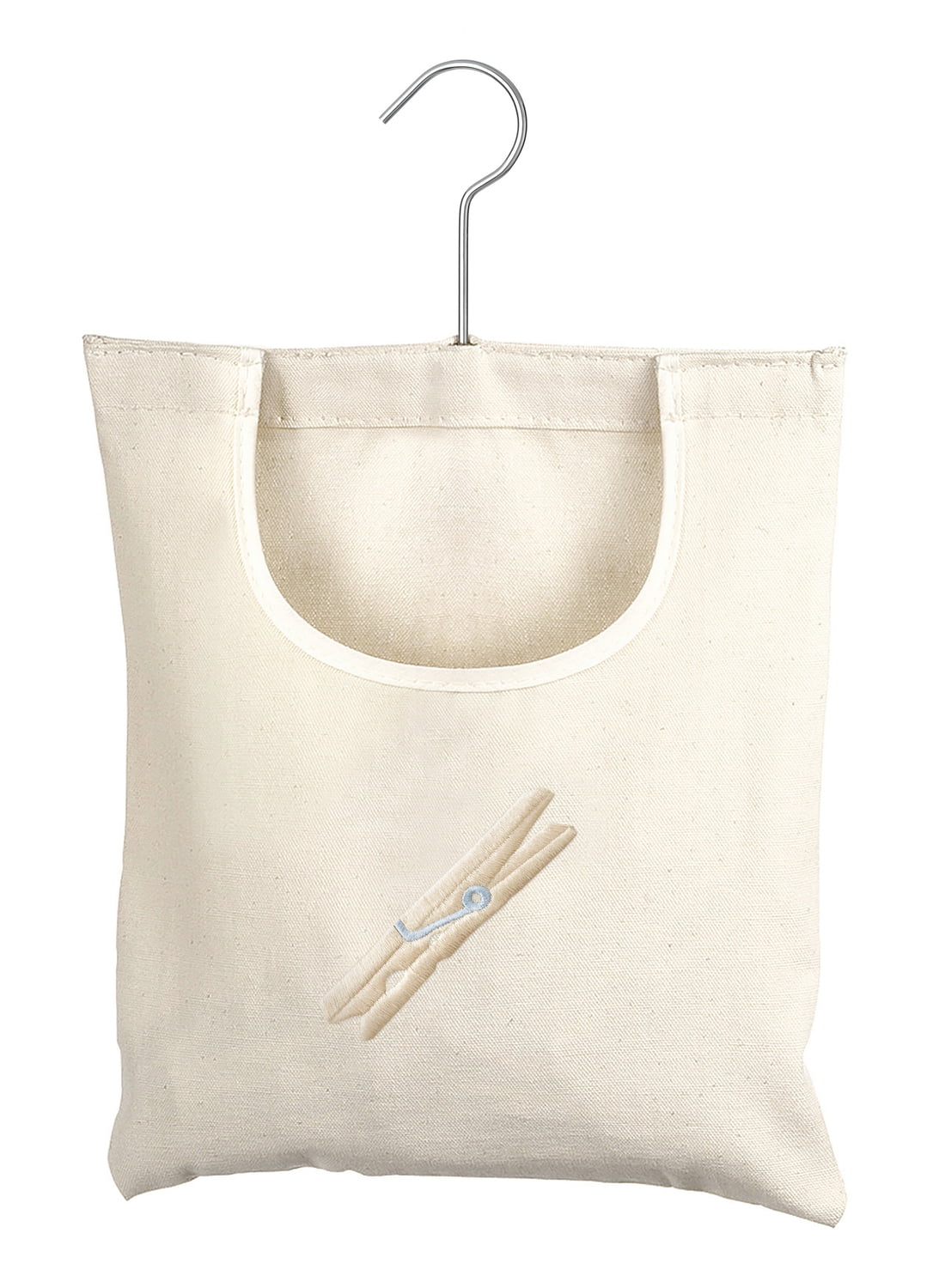 Whitmor 6462789 Natural Canvas Clothespin Bag