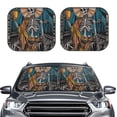 thumbnail image 2 of Salouo Coffee-Drinking Skull Pattern Car Windshield Sun Shade Foldable | Front Windshield Shade for Sun, Heat and UV Rays | Interior Sun Protection-Medium, 2 of 6