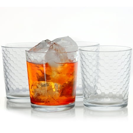 Double Old Fashioned Set Tag - 4-Piece 13 oz. Double Old Fashion Glass Set, Clear