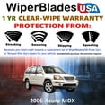 thumbnail image 2 of 2006 Acura MDX Beam Wiper Blades Wipers w/1yr Warranty (Set of 2) (WiperBladesUSA), 2 of 5