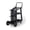 Black Wheels, variant on Wisykoke Heavy Duty Welding Cart, 3 Tier Welder Cart with Swivel Wheels, Tank Storage Safety Chains, Rolling MIG Welder Cart for TIG, ARC, MMA, Plasma Cutter Welding Machine