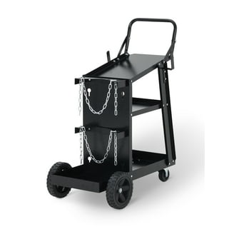 PONO Heavy Duty Two-Tier Welding Cart With Wheels - 110Lbs Capacity For MIG TIG Plasma Cutter