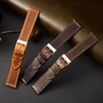 thumbnail image 5 of Italian leather strap men's vintage oil wax leather strap ultra-thin frosted watch strap Universal 20/22mm, 5 of 12