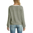 thumbnail image 6 of Cueply Women's Cardigan Sweater Long Sleeve Striped Button Knit Jackets Coats Outwear with Pockets, 6 of 7