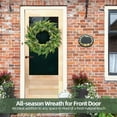 thumbnail image 4 of WeGuard 24 Inch Spring Wreath Decor for Front Door Large Summer Wreath Leaves Green Wreath for House Room Window Holiday Decor Indoor, 4 of 8