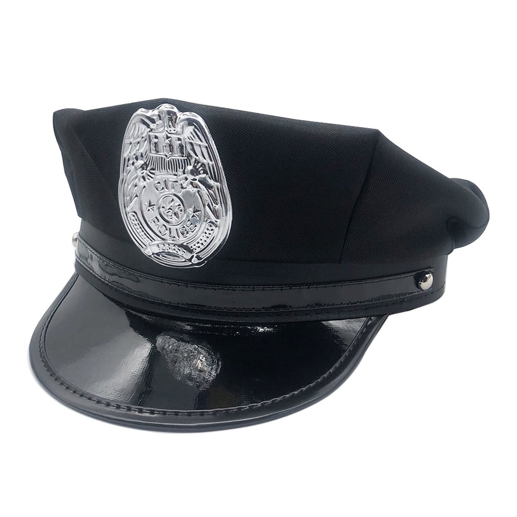 Cop Costume Accessories Police Hat Headgear Captain Officer Hats Role ...