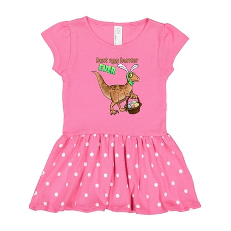 

Inktastic Best Egg Hunter Ever Easter Dinosaur Gift Toddler Girl Dress