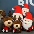 thumbnail image 3 of Juguete de peluche de Papá Noel con ciervo navideño Puloru, almohada kawaii para dormir con dibujos animados, regalo para festivales de cumpleaños, 3 of 5