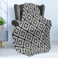 thumbnail image 4 of Black and White Soft Flannel Fleece Blanket, Abstract Rhombuses Tracery Diamond Shapes Composition in Orderly Fashion, Cozy Plush for Indoor and Outdoor Use, 60" x 80", Black White, by Ambesonne, 4 of 5