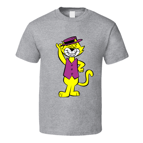Top Cat Classic Cartoon Retro Vintage T-shirt Grey Don Gato Hannah Barbera  