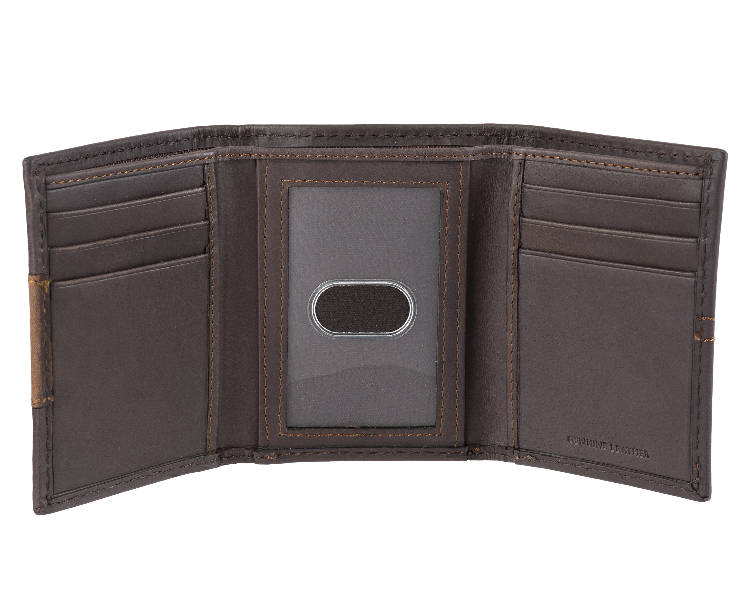 Genuine Dickies Men's Trifold Wallet with RFID Blocking, Brown photo 2