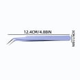 thumbnail image 3 of Stainless Steel Tweezers Curved Tip, Precision Crafting Tool for Jewelry Making Small Detail Work, Durable Hobby Tweezers for Beads Rhinestones Model Building, Purple, 3 of 6