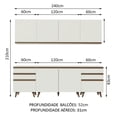 thumbnail image 3 of Cocina Integral Completa Modular Madesa Reims 240cm BB 11, 3 of 10