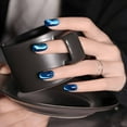 thumbnail image 7 of RAGUPEL Press on Nails Short,Brightening Color Effect Almond Nail Tips,Long Lasting Vibrant Finish Extra Short Press On Nails,Blue, 7 of 7