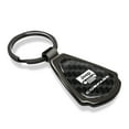 thumbnail image 2 of Jeep Compass Real Black Carbon Fiber Gunmetal Black Metal Teardrop Key Chain, 2 of 7