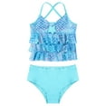 thumbnail image 3 of iiniim Big Girls Youth Two Piece Mermaid Printed Tankini Swimsuit Bathing Suit Top Swim Briefs, 3 of 7