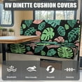 thumbnail image 4 of Uorisanigo RV Dinette Seat Covers Elastic RV Dinette Cushion Cover Sofa Seat Slipcovers Anti-Slip Tropical Turtleback Bamboo RVs Couch Cover for Trailer Including 1 Backrest & 1 Bench Covers, 4 of 7
