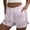 Pink-shorts, variant on Womens Color Block Cargo Shorts High Waisted Pocketed Casual Streetwear Bottoms Active Knee Length Pants Black S