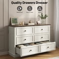 thumbnail image 4 of IDEALSOUL White Dresser 6 Drawer Dresser for bedroom, Wood Storage Cabinet for Living Room, 4 of 13