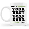 thumbnail image 3 of Yoda Best Boss Ever Funny Gag Gift Ideas for Bosses at The Office Male Female Work Boss Lady Gifts for Men Women Adult Employee Coworkers Staff Entrepreneur Business Owner Friends Novelty Co, 3 of 3