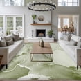 thumbnail image 3 of Sage Green Abstract Washable Area Rug 5x7 Silver Marble Ripples Clouds Luxury Low-Profile Large Area Rugs with Non Slip Backing Indoor Floor Carpet for Entrance Living Room Bedroom Home Office, 3 of 9