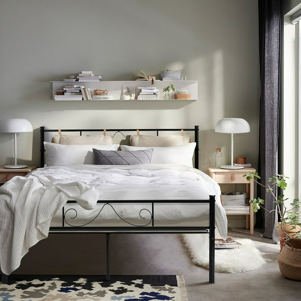 Aingoo Bed Frame Full Size with Headboard and Stable Metal ...