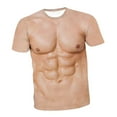 thumbnail image 3 of T-shirt à Manches Courtes à Motif Musculaire pour Hommes à Col Rond Style Halloween 2, 3 of 8