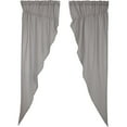 thumbnail image 2 of VHC Brands Burlap Dove Grey Farmhouse Curtains Prairie Long Panel Set of 2 84x36x18, 2 of 7