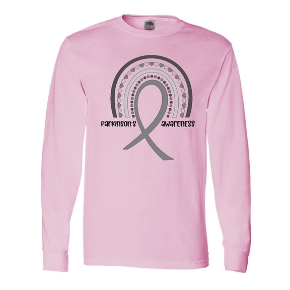 Inktastic Parkinson's Awareness Ribbon Rainbow Long Sleeve T-Shirt